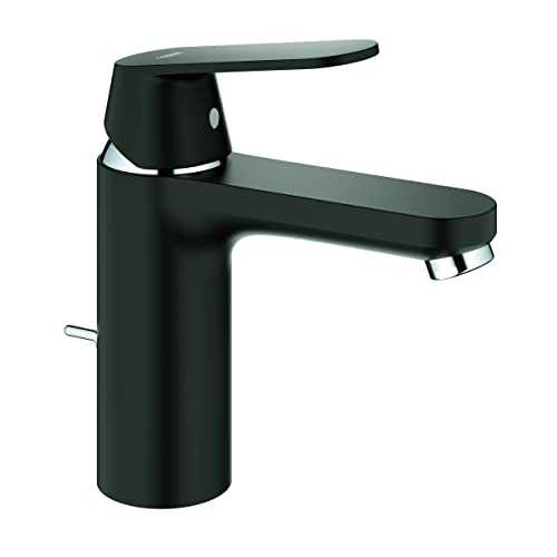 GROHE Eurosmart Cosmopolitan - Einhand-Waschtischbatterie (wassersparend, M-Size, langlebige Oberfläche), schwarz, 23325KW0 von Grohe