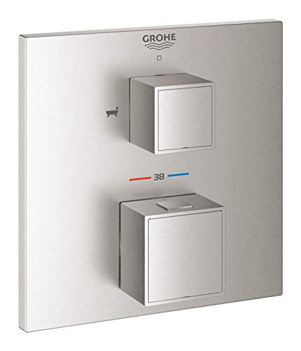 GROHE 24155DC0 GRT Cube THM trimset bath Armatur, supersteel von Grohe