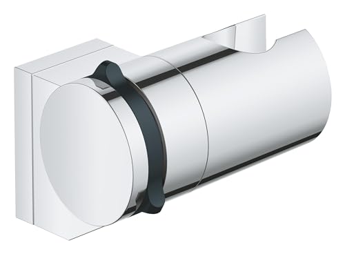 GROHE Vitalio, Universal Duschkopf Halterung (Wandmontage, verstellbar, belastbar mit bis zu 20kg, langlebige Oberfläche, zum Kleben oder Bohren, mit Schrauben & Dübel, ohne Kleber), chrom, 26183001 von GROHE