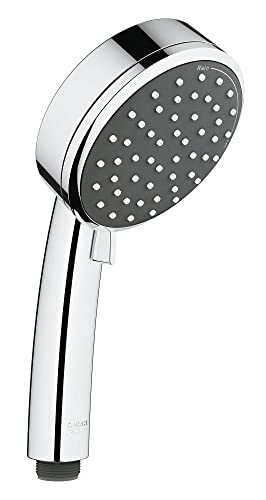 GROHE Vitalio Comfort 100- Handbrause (wassersparend, 2 Strahlarten, Universal Befestigungssystem, Antikalk- System) , rund, chrom, 26397000 von Grohe