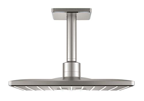 GROHE Rainshower SmartActive 310 Cube | Brausen-& Duschsysteme - Kopfbrauseset Deckenauslass 142 mm | 2 Strahlarten | supersteel | 26481DC0 von Grohe