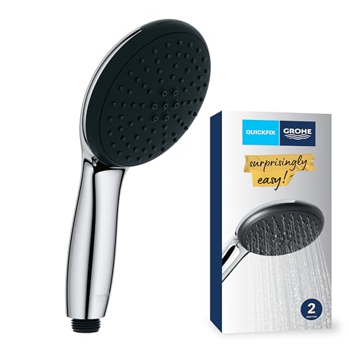 GROHE Vitalio 110 - Handbrause - 14l pro Min (2 Strahlarten, Standardanschluss, Silikonring schützt bei Stürzen), rund, chrom, 26948001 GROHE Vitalio 110 - Handbrause - 14l pro Min (2 Strahlarten, Standardanschluss, Silikonring schützt bei Stürzen), rund, chrom, 26948001 von GROHE