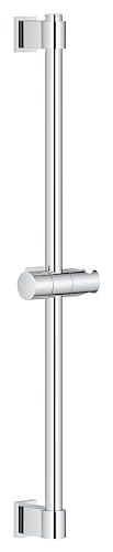 GROHE Vitalio, Duschstange 60cm ohne Bohren (oberes Befestigungselement verstellbar, mit Gleiter & Gelenkstück, zum Kleben oder Bohren, inkl. Schrauben & Dübel, ohne Kleber), chrom, 27724001 von GROHE