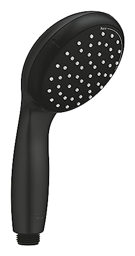GROHE Vitalio Start 100 - Handbrause (wassersparend, 2 Strahlarten, Antikalk-System), matt schwarz, 279462430 von GROHE