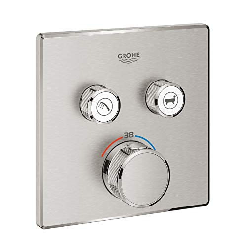 GROHE 29124DC0 GRT SmartControl THM trimset square 2SC Armatur, supersteel von Grohe