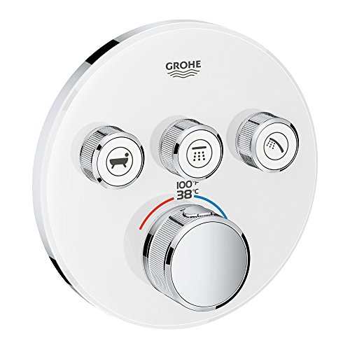 GROHE 29161LS0 Grohtherm SmartControl Thermostat-Verkleidung mit 3 Funktionen, mit Steuermodul, Mond, weiß, Without SmartBox GROHE 29161LS0 Grohtherm SmartControl Thermostat-Verkleidung mit 3 Funktionen, mit Steuermodul, Mond, weiß, Without SmartBox von GROHE