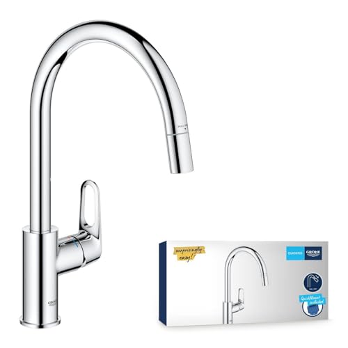 GROHE StartFlow - Einhand- Spültischarmatur (hoher Auslauf, herausziehbare Mousseurbrause, Schwenkbereich 360°, langlebig), chrom, 305690000 GROHE StartFlow - Einhand- Spültischarmatur (hoher Auslauf, herausziehbare Mousseurbrause, Schwenkbereich 360°, langlebig), chrom, 305690000 von GROHE