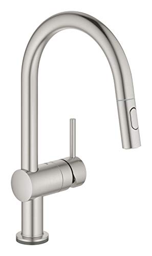 GROHE Minta Touch | Küchenarmatur - Einhand-Spültischbatterie | Küchenarmatur mit herausziehbarer Mousseurbrause, verbesserte Umstellung auf Dualspülbrause | Chrom| 31358DC2 von Grohe