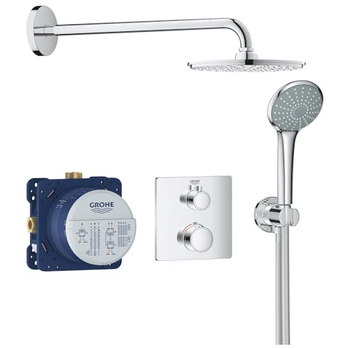 GROHE Grohtherm | Duschsystem Unterputz mit Rainshower Cosmopolitan 210 | Chrom | 34734000 GROHE Grohtherm | Duschsystem Unterputz mit Rainshower Cosmopolitan 210 | Chrom | 34734000 von GROHE