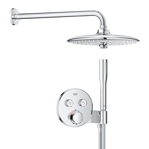 GROHE Precision SmartControl 260 - Duschsystem (260mm Kopfbrause mit 2 Strahlarten, Handbrause 1 Strahl, Universal-Einbaubox, 150cm Brausenschlauch), chrom, 34878000 GROHE Precision SmartControl 260 - Duschsystem (260mm Kopfbrause mit 2 Strahlarten, Handbrause 1 Strahl, Universal-Einbaubox, 150cm Brausenschlauch), chrom, 34878000 von GROHE