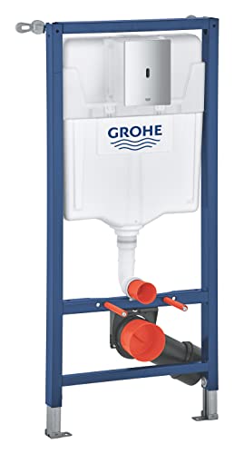 GROHE Solido - 3-in-1 Set für WC (mit Tectron Bau E , 1,13m Bauhöhe, inkl. Zubehör für Wandmontage), chrom, 39883000 von GROHE