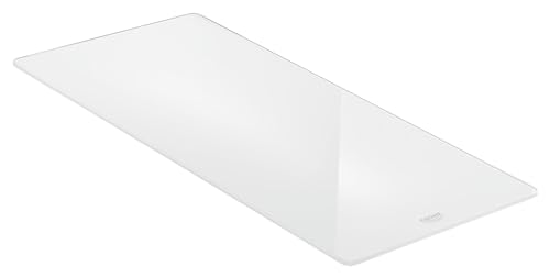 GROHE Glasschneidebrett (Material: Glas, bruchsicher, 490 x 240 x 19mm, L-Size), weiß, 40787L00 von GROHE