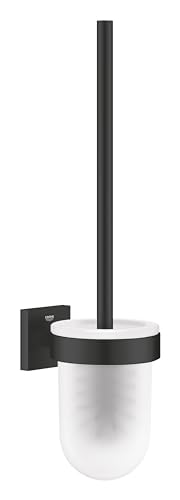 GROHE Start Cube, Toilettenbürstenset WC ohne Bohren (Toilettenbürste mit Halter, Wandmontage, zum Kleben oder Bohren geeignet, mit Schrauben und Dübel, ohne Kleber), eckig, schwarz, 409772430 GROHE Start Cube, Toilettenbürstenset WC ohne Bohren (Toilettenbürste mit Halter, Wandmontage, zum Kleben oder Bohren geeignet, mit Schrauben und Dübel, ohne Kleber), eckig, schwarz, 409772430 von GROHE