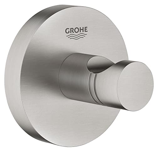 GROHE Start - Bademantelhaken (Material: Metall, verdeckte Befestigung), supersteel, 41173DC0 von Grohe