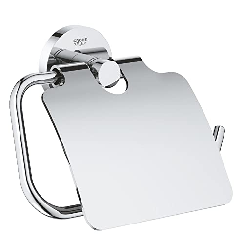 GROHE Start - Papierhalter (Material: Metall, verdeckte Befestigung, mit Deckel, langlebig), chrom, 41179000 von Grohe