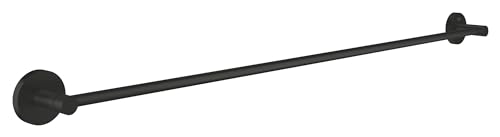 GROHE Start - Badetuchhalter (Material: Metall, 854 mm (Bohrabstand 800 mm), verdeckte Befestigung, Kleben doer Bohren), matt schwarz, 411872430 von Grohe