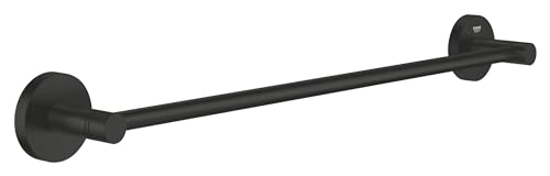 GROHE Start, Badetuchhalter (für ein großes Handtuch, 45cm breit (Bohrabstand 40,8cm), zum Kleben oder Bohren, verdeckte Befestigung), matt schwarz, 411972430 GROHE Start, Badetuchhalter (für ein großes Handtuch, 45cm breit (Bohrabstand 40,8cm), zum Kleben oder Bohren, verdeckte Befestigung), matt schwarz, 411972430 von Grohe