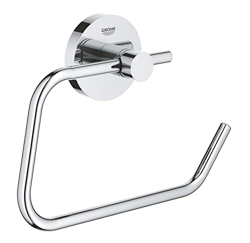 GROHE Start - Papierhalter (Material: Metall, verdeckte Befestigung, ohne Deckel, langlebig), chrom, 41200000 von Grohe