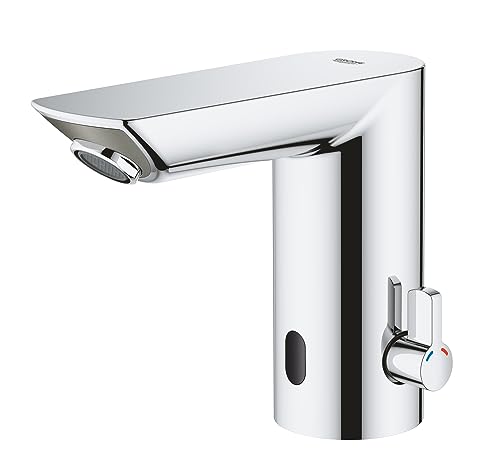 GROHE Bau Cosmopolitan E, Infrarot-Elektronik Armatur für den Waschtisch (wasser- und energiesparender Wasserhahn, variabel einstellbarer Temperaturbegrenzer, hygienisch, pflegeleicht) chrom, 36451000 von GROHE