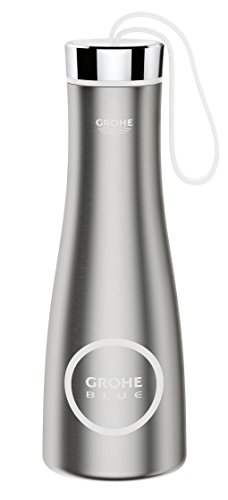 GROHE BLUE | Trinkflasche aus Edelstahl | 450ml | edelstahl | 40848SD0, Silber von Grohe