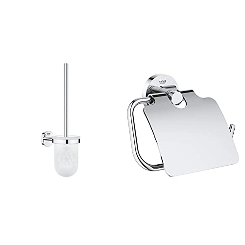 GROHE Bau Cosmopolitan| Badaccessoires - Toilettenbürstengarnitur | 40463001 & Essentials Badaccessoires WC-Papierhalter, chrom, 40367001 GROHE Bau Cosmopolitan| Badaccessoires - Toilettenbürstengarnitur | 40463001 & Essentials Badaccessoires WC-Papierhalter, chrom, 40367001 von GROHE