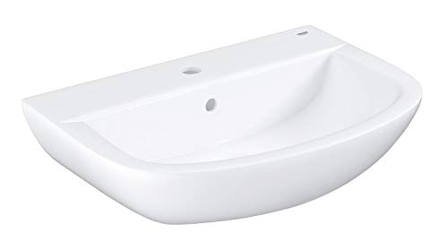 GROHE Bau Keramik - Waschtisch (60cm mit Überlauf, wandhängend, mit einem Hahnloch), alpinweiß, 39421000 von Grohe