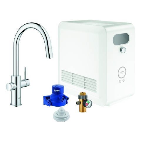 GROHE Blue Professional StarterKit 31325 C-Auslauf azb. Bluetooth/WIFI chrom, 31325002 31325002 von Grohe