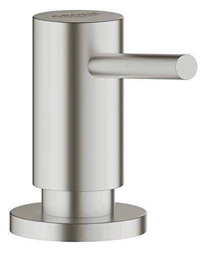 GROHE Cosmopolitan - Spülmittelspender (für Flüssigseifen, Vorratsbehälter 500 ml, langlebige Oberfläche), supersteel, 40535DC0 von GROHE