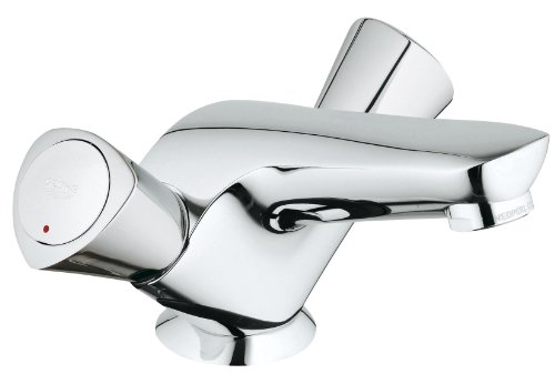 GROHE Costa S Badarmatur (mit Ablaufgarnitur, Flexi-Anschlussschläuche, Einlochmontage), chrom, 21255001 von Grohe