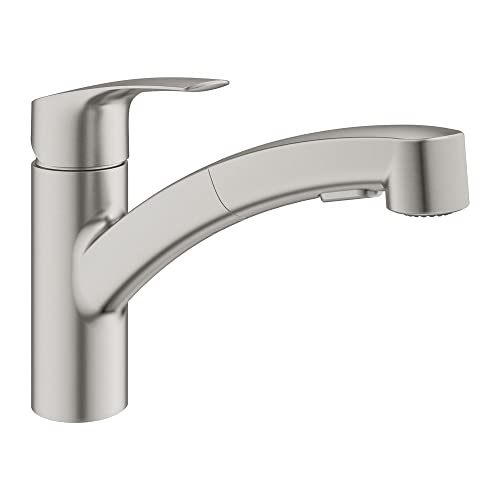 GROHE EH-SPT-Batterie Eurosmart 30305_1 fl. Ausl. azb. Dual-Spülbr. supersteel von Grohe