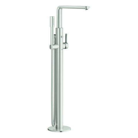 GROHE EH-Wannenbatterie Lineare 23792 Bodenmontage Fertigmontageset supersteel, 23792DC1 23792DC1 von Grohe