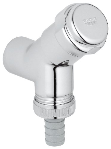 GROHE Original WAS Anschlussventil (DN15, Wandmontage, eigensicher gegen Rückfließen), chrom, 41010000 von GROHE