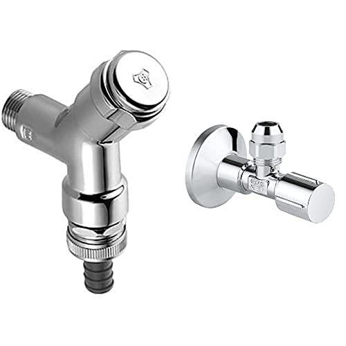 GROHE Eggemann | Sicherungstechnik - Armaturenkombination | 1/2 Zoll | 41190000 & Anschl.&Sichergs.Technik Eckventil (DN 15) chrom, 22037000 von Grohe