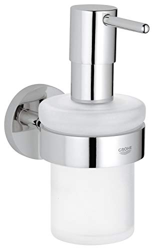 GROHE Essentials, Seifenspender für das Bad (mit Halter, verdeckte Befestigung, pflegeleicht, langlebig), Chrom, 40448001 GROHE Essentials, Seifenspender für das Bad (mit Halter, verdeckte Befestigung, pflegeleicht, langlebig), Chrom, 40448001 von GROHE