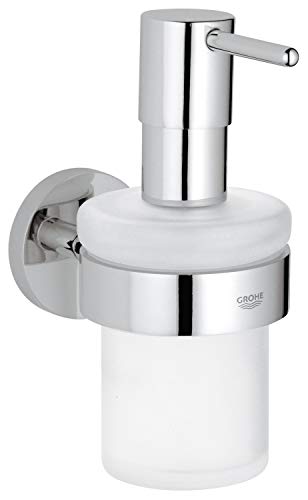 GROHE Essentials - Seifenspender (mit Halter, verdeckte Befestigung, pflegeleicht, langlebig) , chrom, 40448001, 15 von Grohe