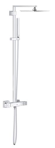 GROHE Euphoria Cube 230, Duschsystem (Regendusche mit Thermostat und schwenkbarem Kopfbrausearm, Sicherheitssperre bei 38°C, Duscharmatur mit Antikalk-System), chrom, 26087000 GROHE Euphoria Cube 230, Duschsystem (Regendusche mit Thermostat und schwenkbarem Kopfbrausearm, Sicherheitssperre bei 38°C, Duscharmatur mit Antikalk-System), chrom, 26087000 von GROHE