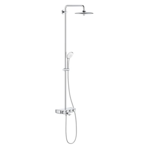 GROHE Euphoria SmartControl System 260 Mono - Duschsystem mit Thermostat-Wannenbatterie (wassersparend, 3 Strahlarten, höhenverstellbares Gleitelement), chrom, 26510000 von GROHE
