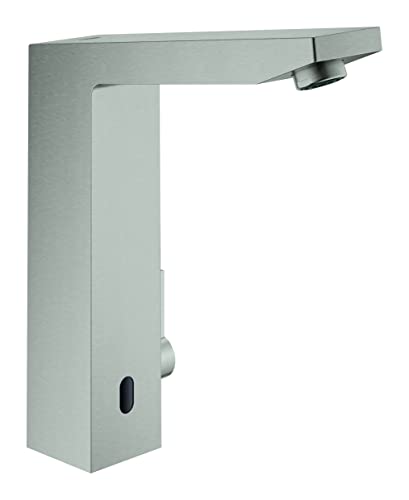 GROHE Eurocube E - Infrarot-Elektronik für den Waschtisch (variabel einstellbarer Temperaturbegrenzer, Schnell-Montage-System, Reinigungsmodus), supersteel, 36441DC0 von Grohe