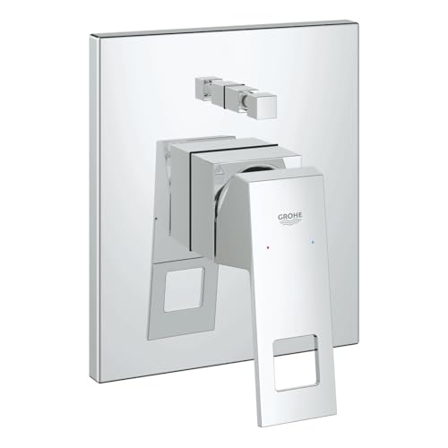 GROHE Eurocube, Badewannenarmatur (Wasserhahn für die Badewanne, automatische Umstellung: Wanne/Brause, Einhebel-Mischbatterie mit langlebiger Oberfläche), chrom, 19896000 GROHE Eurocube, Badewannenarmatur (Wasserhahn für die Badewanne, automatische Umstellung: Wanne/Brause, Einhebel-Mischbatterie mit langlebiger Oberfläche), chrom, 19896000 von GROHE