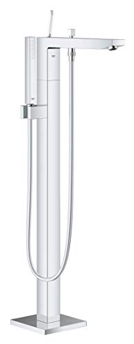 GROHE Eurocube Joy - Einhand-Wannenarmatur (Bodenmontage, automatische Umstellung, Auslauf mit Mousseur), chrom, 23667001 von Grohe