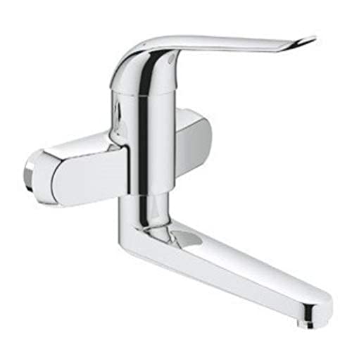 GROHE Euroeco Spezial - Einhand- Waschtischbatterie (wassersparend, Mengenbegrenzung, schwenkbarer Gussauslauf), chrom, 32772000 von Grohe