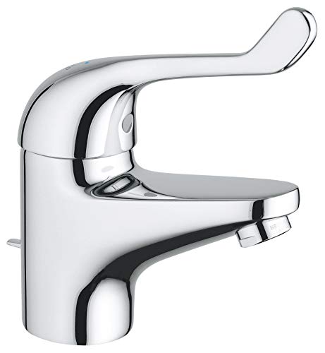 GROHE Euroeco Spezial Waschtisch Einhebelmischer, mit Ablauf-Garnitur, 120 mm, verchromt 32788000 von Grohe