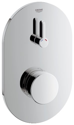 GROHE Eurosmart CS Selbstschluss-Brausebatterie mit Mischung, Fertigmontage-Set 36321000 von GROHE