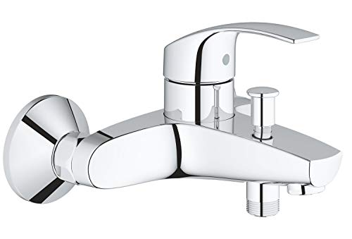 GROHE Eurosmart, Badewannenarmatur (Duscharmatur für die Badewanne, Mischbatterie mit automatischer Umstellung für Wanne/Brause, mit integriertem Rücklaufventil, S-Anschlüsse), chrom, 33300002 GROHE Eurosmart, Badewannenarmatur (Duscharmatur für die Badewanne, Mischbatterie mit automatischer Umstellung für Wanne/Brause, mit integriertem Rücklaufventil, S-Anschlüsse), chrom, 33300002 von GROHE