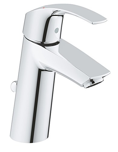 GROHE Eurosmart - Badarmatur Einhand- Waschtischarmatur (M- Auslauf, mit Zugstangen- Auslaufgarnitur) , chrom, 23322001 von Grohe