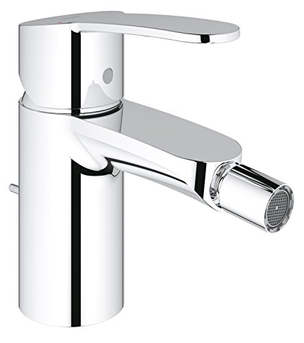 GROHE Eurostyle Cosmopolitan Einhand-Bidetbatterie (schnelle Befestigung, flexible Anschlussschläuche, Kugelgelenk-Mousseur, variable Mengenbegrenzung), chrom, 33565002, Silber von Grohe