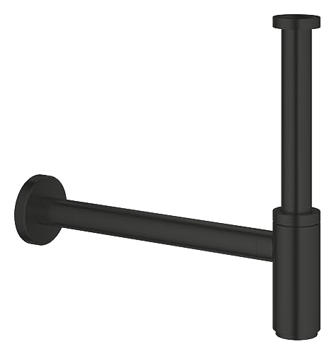 GROHE Geruchsverschluss (1 1/4", für Waschtische, langlebige Oberfläche), matt schwarz, 295032430 von Grohe