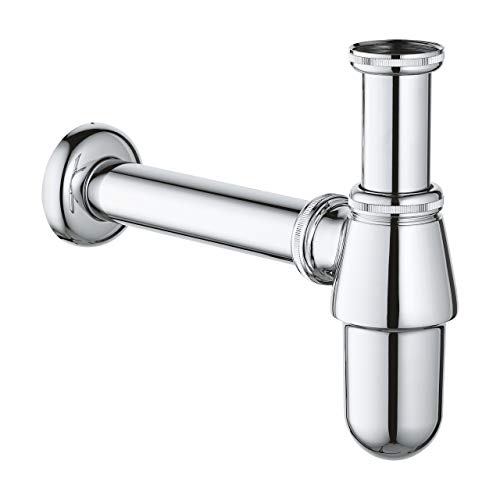 GROHE Geruchsverschluss 1 1/4″ (Wandanschluss, für Waschtische, Schubrosette, langlebig), chrom, 28920000 von Grohe