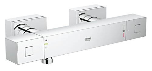 GROHE Grohtherm Cube - Thermostat Brausebatterie (wassersparend, Eigensicher gegen Rückfließen, Wandmontage) chrom, 34488000 von GROHE