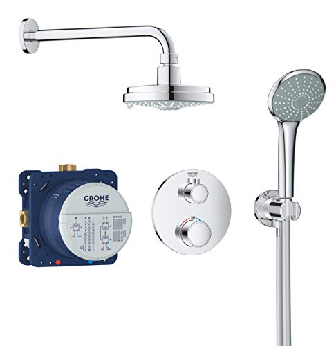 GROHE Grohtherm | Duschsystem Unterputz mit Rainshower Cosmopolitan 160 | Chrom | 34735000, 210 mm von Grohe